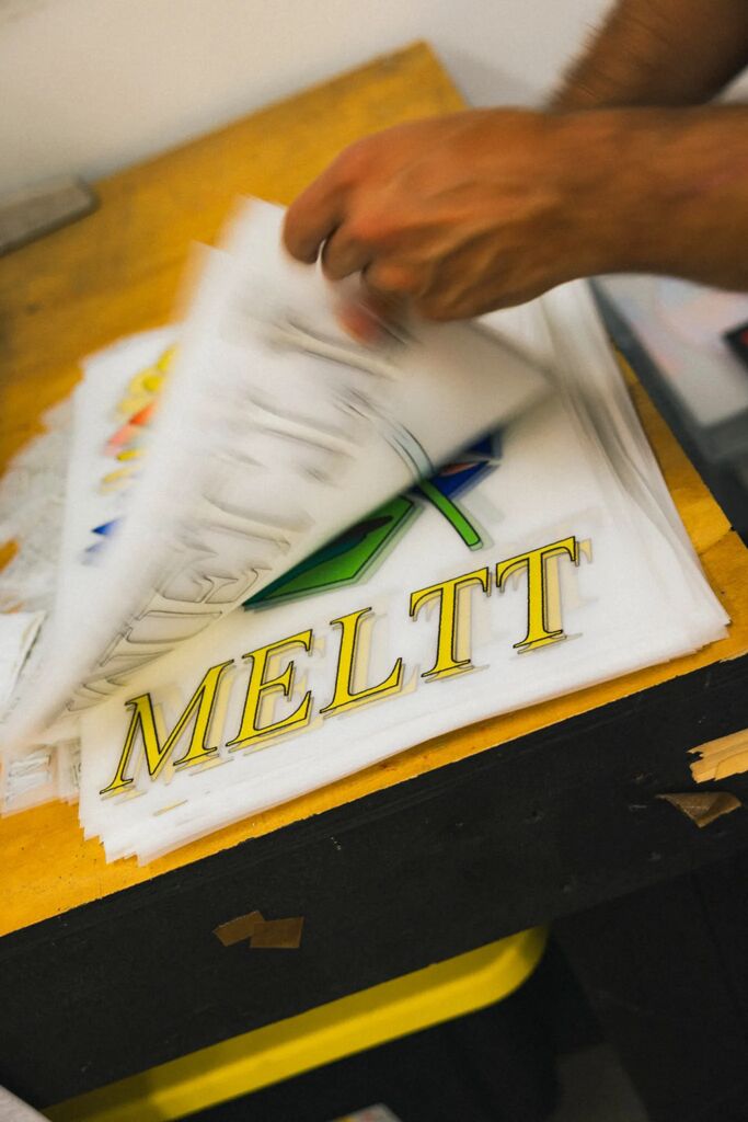 Close-up of dtf printing craftsmanship