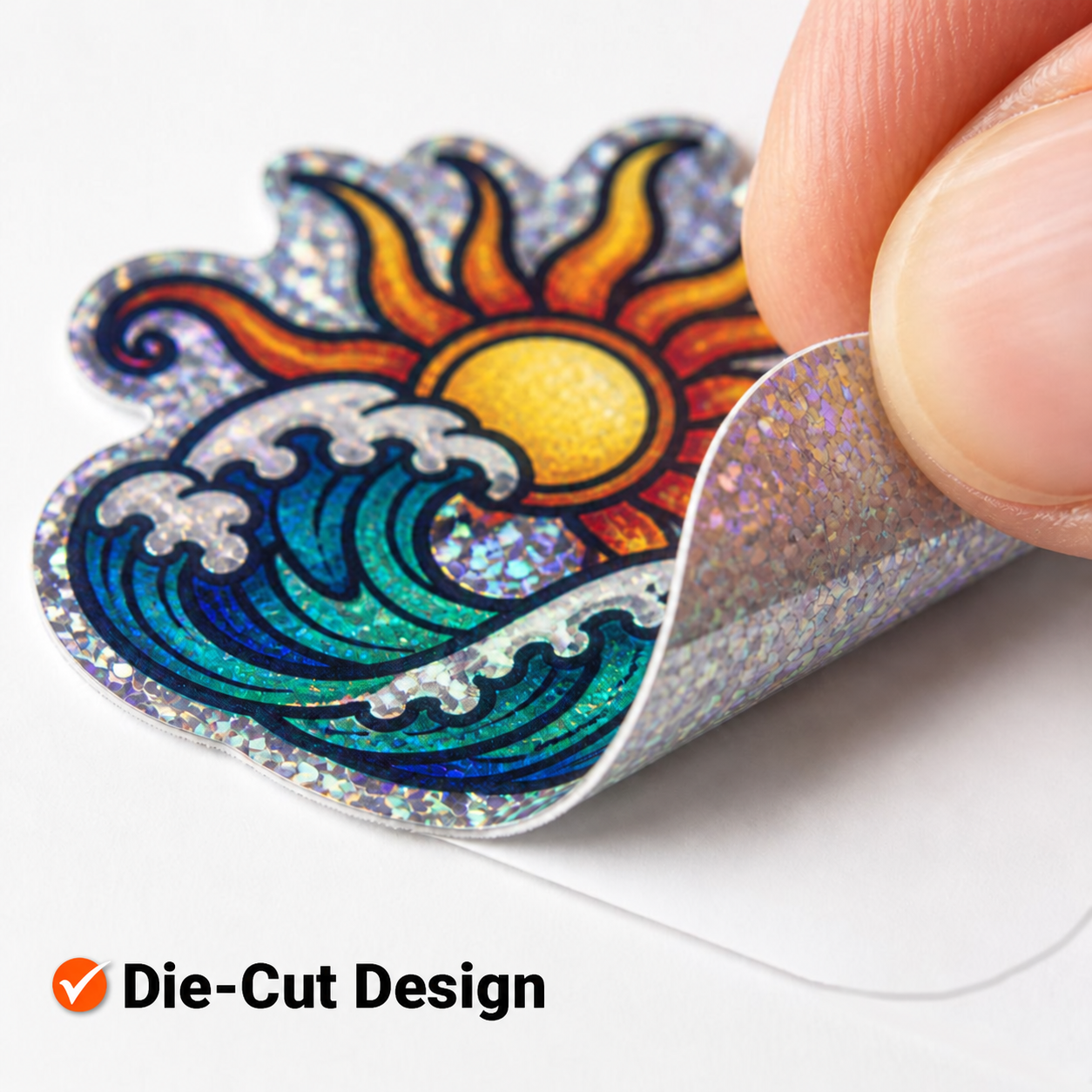 Glitter Stickers design and finish example 1