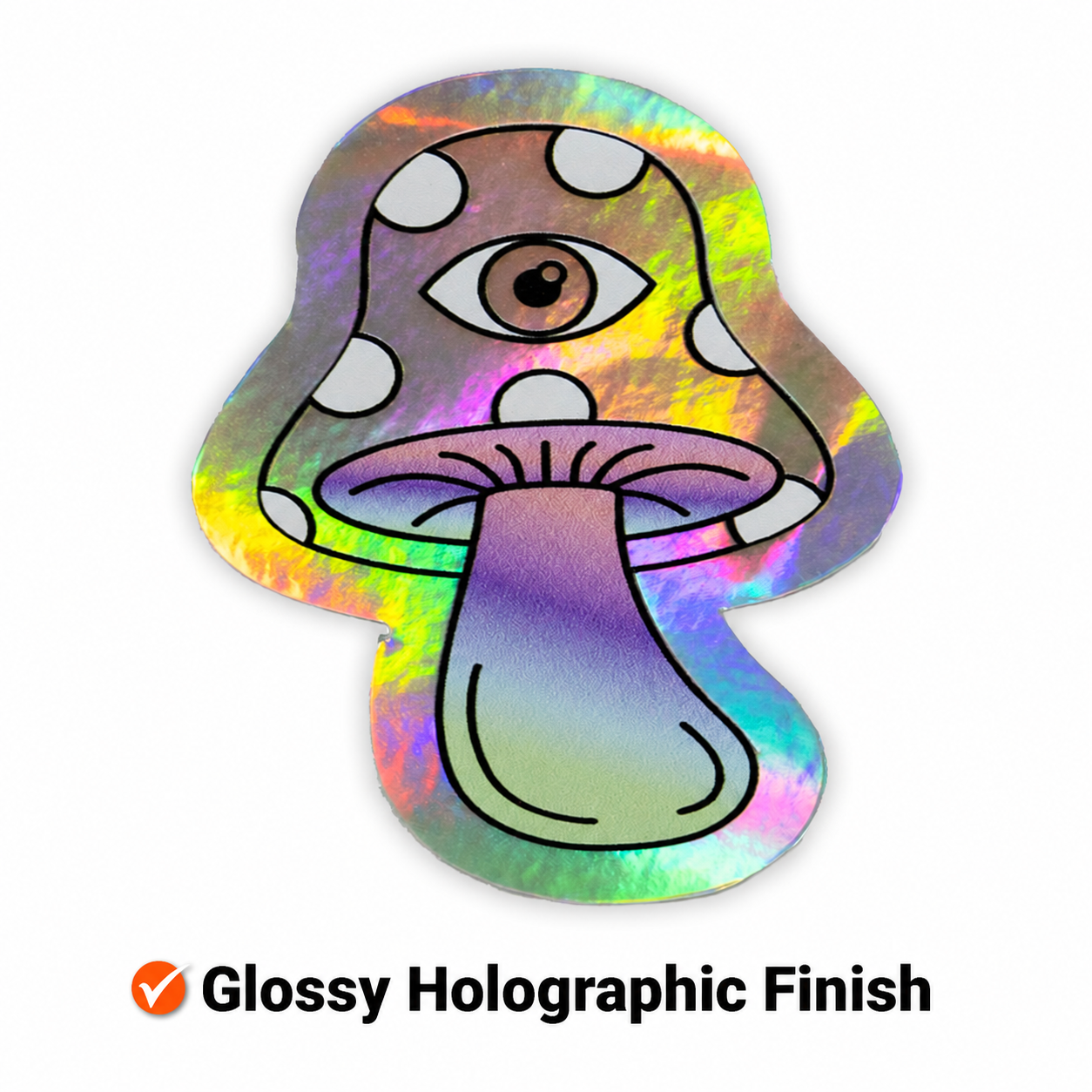 Holographic Stickers design and finish example 2