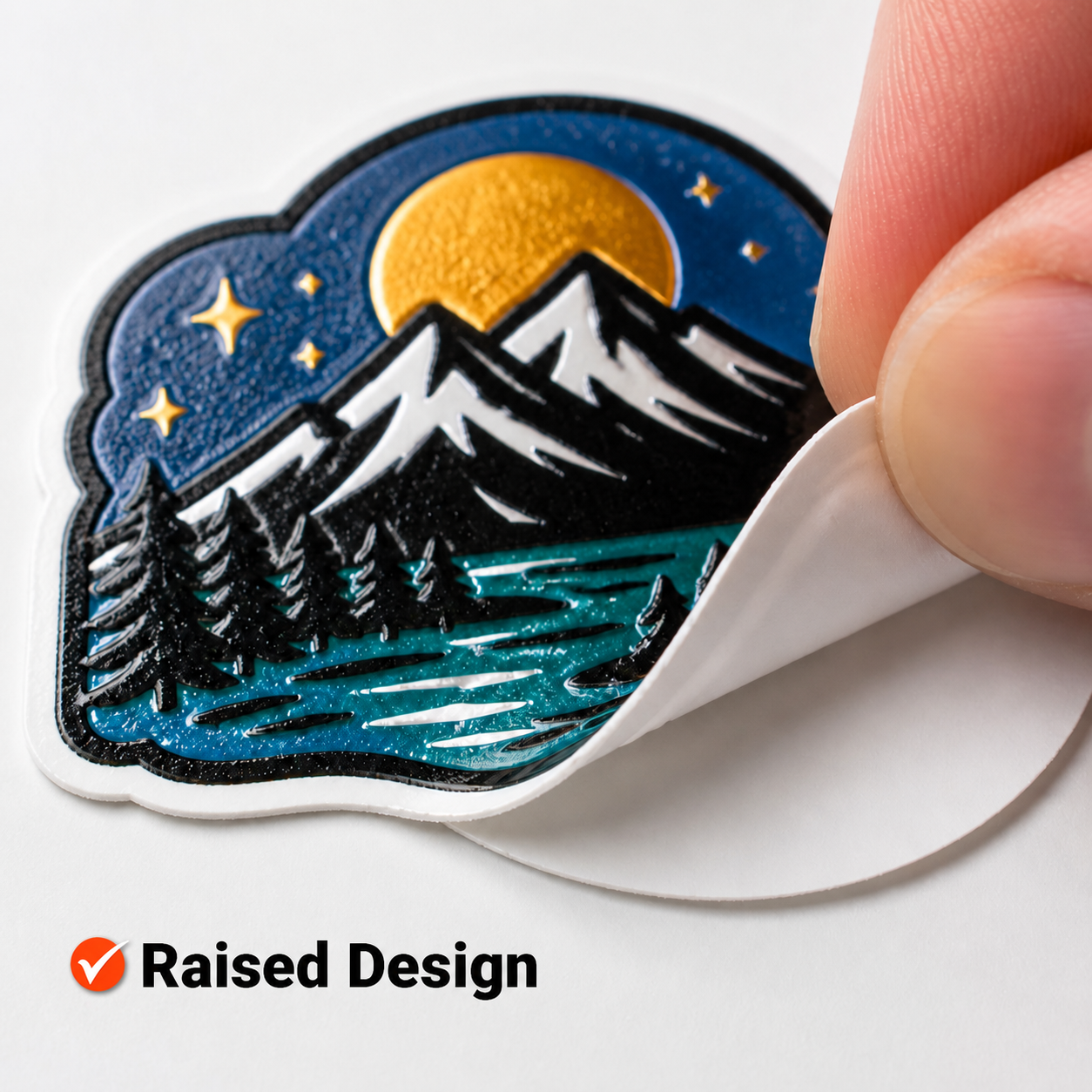 Textured Stickers design and finish example 1
