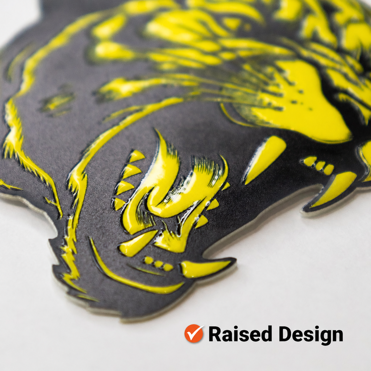 Custom silicone 3d badge applied to apparel